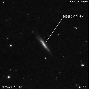 NGC 4197 - спиральная галактика. Описание NGC 4197:, Галактика в созвездии Дева