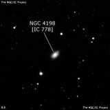 NGC 4198 - линзовидная галактика. Описание NGC 4198:, Галактика в созвездии Большая Медведица