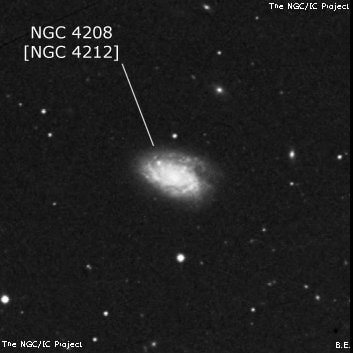 NGC 4208 - спиральная галактика. Описание NGC 4208:, Объект глубокого космоса в созвездии Волосы Вероники