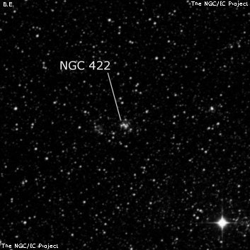 NGC 422 - рассеянное скопление звёзд. Описание NGC 422:, Рассеянное скопление в созвездии Тукан