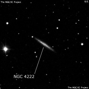 NGC 4222 - галактика. Описание NGC 4222:, Галактика в созвездии Волосы Вероники