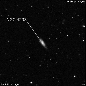 NGC 4238 - галактика. Описание NGC 4238:, Галактика в созвездии Дракон