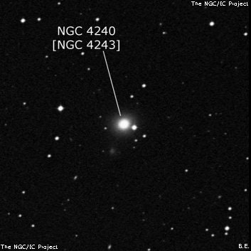 NGC 4240 - эллиптическая галактика. Описание NGC 4240:, Объект глубокого космоса в созвездии Дева
