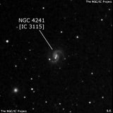 NGC 4241 - спиральная галактика с баром. Описание NGC 4241:, Галактика в созвездии Дева