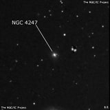 NGC 4247 - спиральная галактика с баром. Описание NGC 4247:, Галактика в созвездии Дева