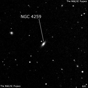 NGC 4259 - линзовидная галактика. Описание NGC 4259:, Галактика в созвездии Дева