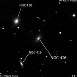 NGC 426 - эллиптическая галактика. Описание NGC 426:, Галактика в созвездии Кит