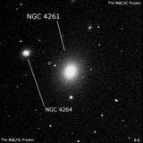 NGC 4261 - эллиптическая галактика. Описание NGC 4261:, Галактика в созвездии Дева