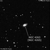 NGC 4263 - спиральная галактика. Описание NGC 4263:, Объект глубокого космоса в созвездии Ворон