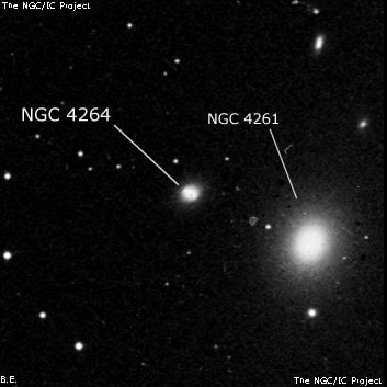 NGC 4264 - спиральная галактика с баром. Описание NGC 4264:, Галактика в созвездии Дева