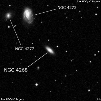 NGC 4268 - спиральная галактика с баром. Описание NGC 4268:, Галактика в созвездии Дева