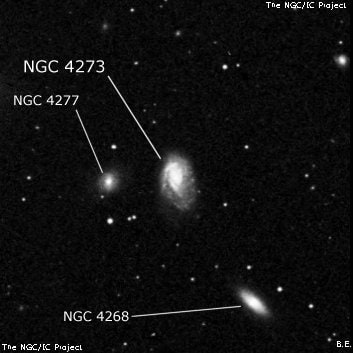 NGC 4273 - спиральная галактика с баром. Описание NGC 4273:, Галактика в созвездии Дева