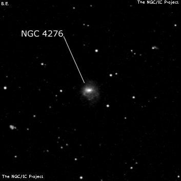 NGC 4276 - спиральная галактика с баром. Описание NGC 4276:, Галактика в созвездии Дева