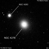 NGC 4278 - эллиптическая галактика. Описание NGC 4278:, Галактика в созвездии Волосы Вероники