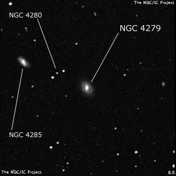 NGC 4279 - линзовидная галактика. Описание NGC 4279:, Галактика в созвездии Дева