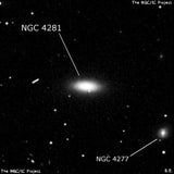 NGC 4281 - линзовидная галактика. Описание NGC 4281:, Галактика в созвездии Дева