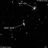 NGC 429 - линзовидная галактика. Описание NGC 429:, Галактика в созвездии Кит