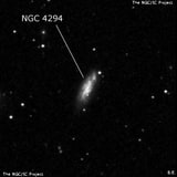 NGC 4294 - спиральная галактика с баром. Описание NGC 4294:, Галактика в созвездии Дева