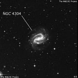 NGC 4304 - спиральная галактика с баром. Описание NGC 4304:, Галактика в созвездии Гидра