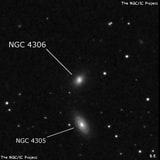 NGC 4306 - спиральная галактика с баром. Описание NGC 4306:, Галактика в созвездии Дева