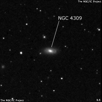 NGC 4309 - спиральная галактика с баром. Описание NGC 4309:, Галактика в созвездии Дева