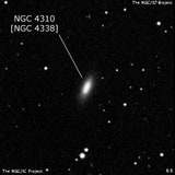 NGC 4310 - спиральная галактика с баром. Описание NGC 4310:, Объект глубокого космоса в созвездии Волосы Вероники