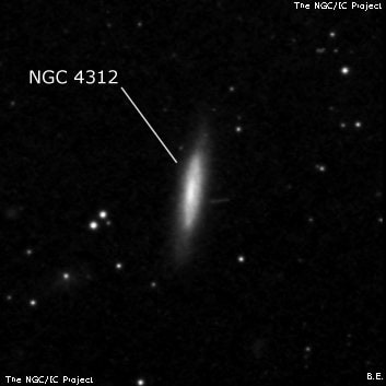 NGC 4312 - галактика. Описание NGC 4312:, Галактика в созвездии Волосы Вероники