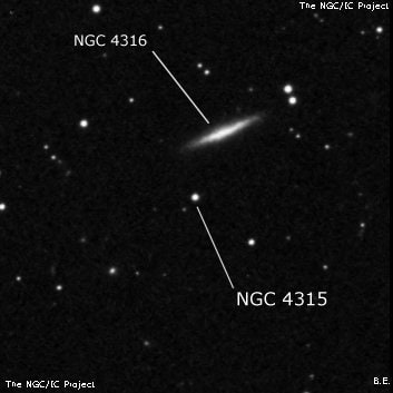 NGC 4315 - одиночная звезда. Описание NGC 4315:, Двойная звезда в созвездии Дева