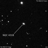 NGC 4318 - эллиптическая галактика. Описание NGC 4318:, Галактика в созвездии Дева