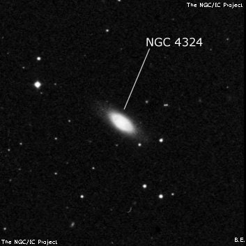 NGC 4324 - линзовидная галактика. Описание NGC 4324:, Галактика в созвездии Дева