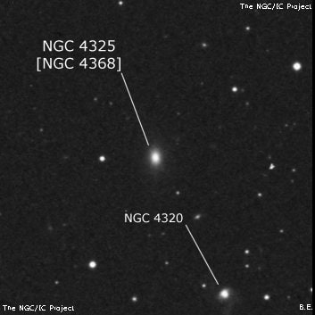 NGC 4325 - галактика. Описание NGC 4325:, Объект глубокого космоса в созвездии Дева