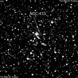 NGC 433 - рассеянное скопление звёзд. Описание NGC 433:, Рассеянное скопление в созвездии Кассиопея