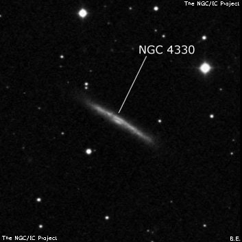 NGC 4330 - спиральная галактика. Описание NGC 4330:, Галактика в созвездии Дева