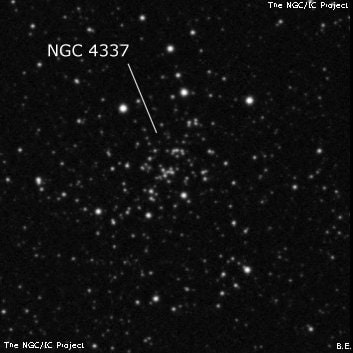 NGC 4337 - рассеянное скопление звёзд. Описание NGC 4337:, Рассеянное скопление в созвездии Южный Крест