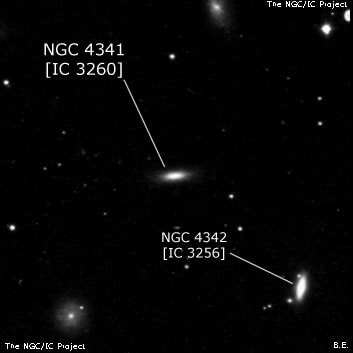 NGC 4341 - спиральная галактика с баром. Описание NGC 4341:, Галактика в созвездии Дева