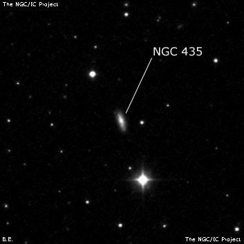 NGC 435 - галактика. Описание NGC 435:, Галактика в созвездии Кит