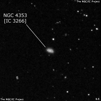NGC 4353 - галактика неправильной формы. Описание NGC 4353:, Галактика в созвездии Дева