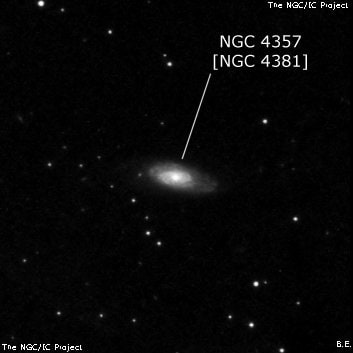 NGC 4357 - галактика. Описание NGC 4357:, Объект глубокого космоса в созвездии Гончие Псы