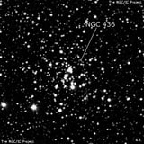 NGC 436 - рассеянное скопление звёзд. Описание NGC 436:, Рассеянное скопление в созвездии Кассиопея