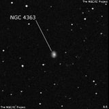 NGC 4363 - спиральная галактика. Описание NGC 4363:, Галактика в созвездии Дракон
