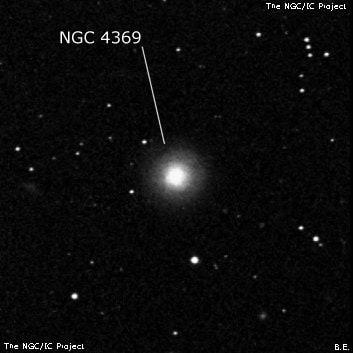 NGC 4369 - спиральная галактика. Описание NGC 4369:, Галактика в созвездии Гончие Псы