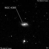 NGC 4385 - спиральная галактика с баром. Описание NGC 4385:, Галактика в созвездии Дева