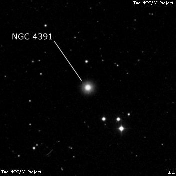 NGC 4391 - галактика. Описание NGC 4391:, Галактика в созвездии Дракон