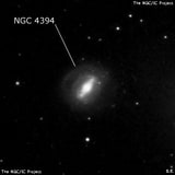 NGC 4394 - спиральная галактика с баром. Описание NGC 4394:, Галактика в созвездии Волосы Вероники