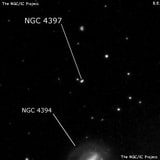 NGC 4397 - три звезды. Описание NGC 4397:, Объект глубокого космоса в созвездии Волосы Вероники