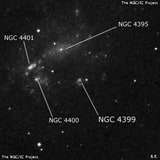 NGC 4399 - H 2 -регион или часть галактики. Описание NGC 4399:, Объект глубокого космоса в созвездии Гончие Псы
