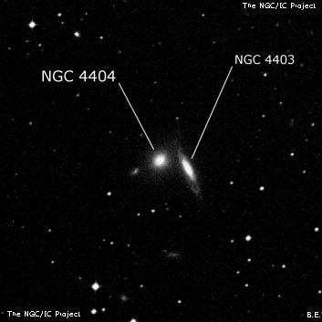 NGC 4404 - галактика. Описание NGC 4404:, Галактика в созвездии Дева