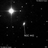 NGC 442 - линзовидная галактика. Описание NGC 442:, Галактика в созвездии Кит