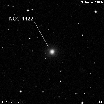 NGC 4422 - галактика. Описание NGC 4422:, Галактика в созвездии Дева