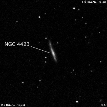 NGC 4423 - спиральная галактика. Описание NGC 4423:, Галактика в созвездии Дева